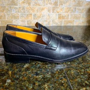 COLE HAAN C06597 Penny Apron-Toe Black Leather Men Sz 10